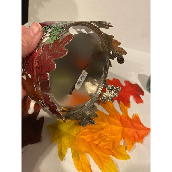 Bath & Body Works “Autumn Leaf Garland” New 3 Wick Candle Holder - Picture 5 of 9